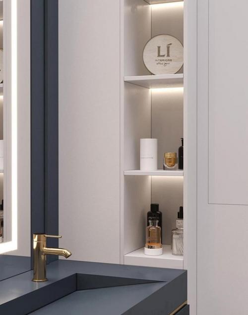 Нестандартный вариант оформления совмещенного санузла. 03