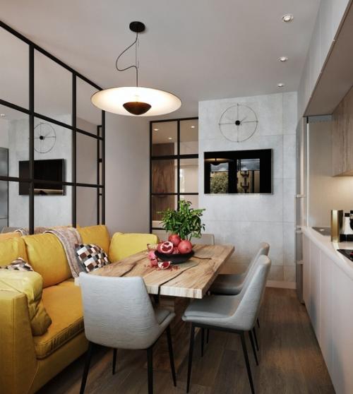 Кухня - столовая из проекта однокомнатной квартиры. 03