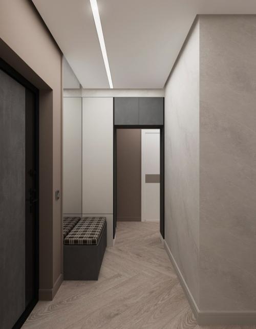 Интерьер прихожей - кухни - коридора. 06