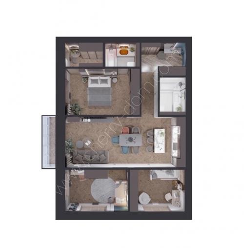 Представляю вашему вниманию 3-х комнатную квартиру 86, 7 кв. 03