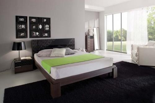 Варианты оформления изголовья кровати: дерево, кожа, текстиль. 05