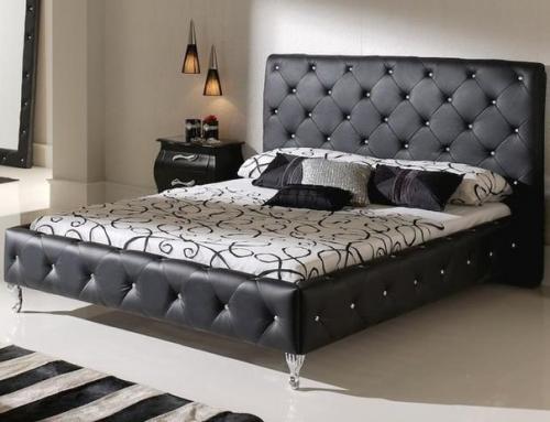 Варианты оформления изголовья кровати: дерево, кожа, текстиль. 06