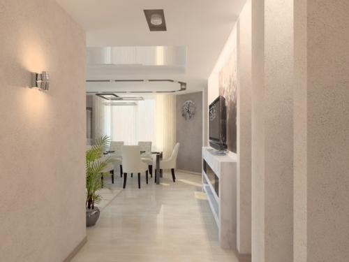 Дизайн - проект Гостиная с Обеденной Зоной + Коридор. 04