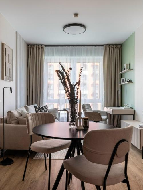 Интерьер 1-комнатной квартиры 32 м 2 в ЖК волжский парк в Москве. 04