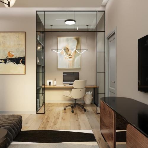 Kyхонный гарнитур как украшение гостиной. 04