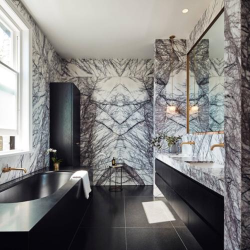 Самые модные ванные комнаты 2021 года - камень. 05