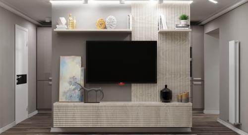 Кухня - гостиная с перегородкой. 01