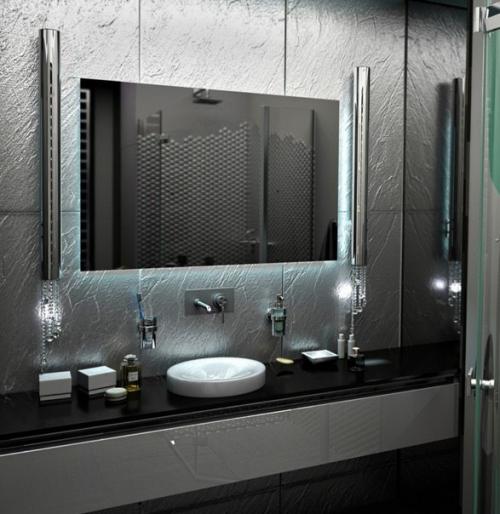 Интерьер ванной комнаты, кажется, бескрайним! 02