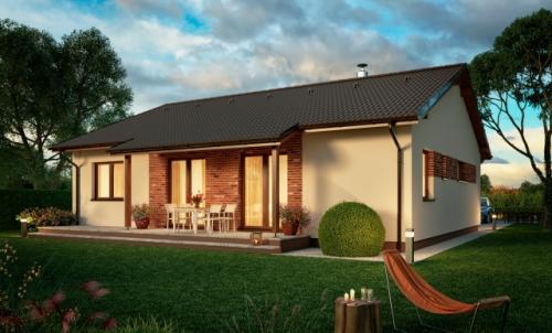 Планировка одноэтажного дома КО-153 от Студии Дизайна и Архитектуры ОООантэй. 02