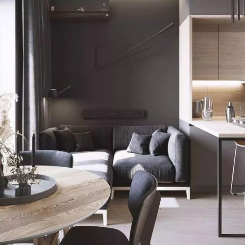 Кухня - гостиная площадью 17 кв. 04