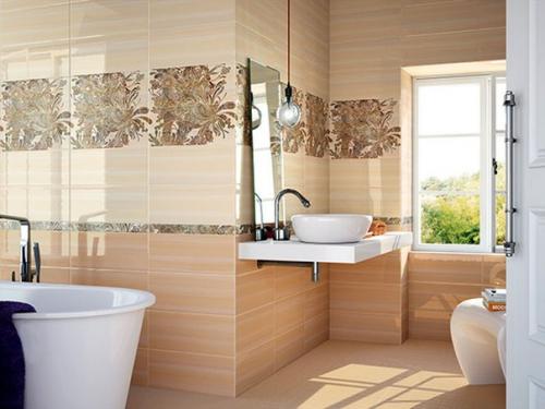 Коллекцией Portovenere испанская фабрика Azulejos Alcor предлагает актуальное решение отделки стен и пола ванной комнаты.