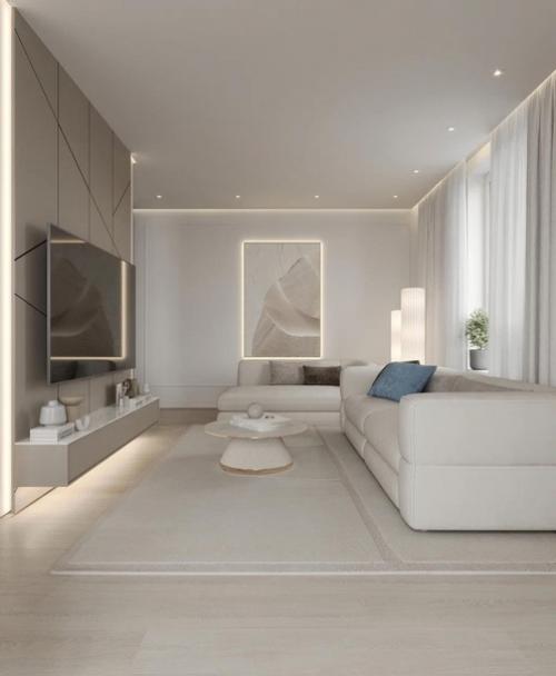 В этой небольшой гостиной важно было создать стильный интерьер с минимумом мебели и аксессуаров. 05