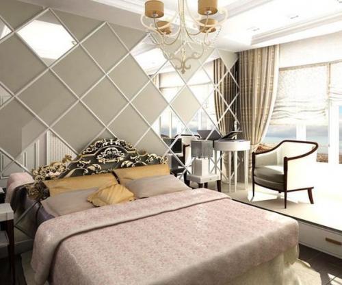 Варианты оформления изголовья кровати: дерево, кожа, текстиль. 08