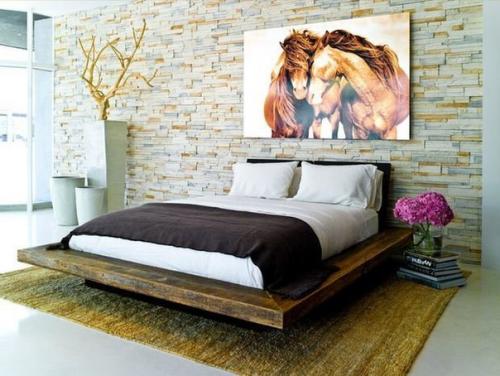 Варианты оформления изголовья кровати: дерево, кожа, текстиль. 02