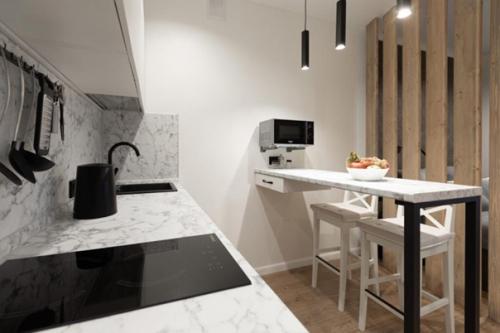 Интерьер квартиры - студии 28 кв. 02