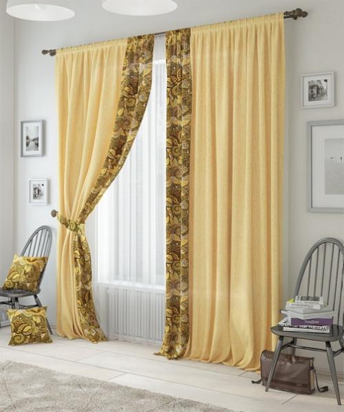 Портьеры в гостиную: лучшие вдохновения в реальных интерьерах. 05