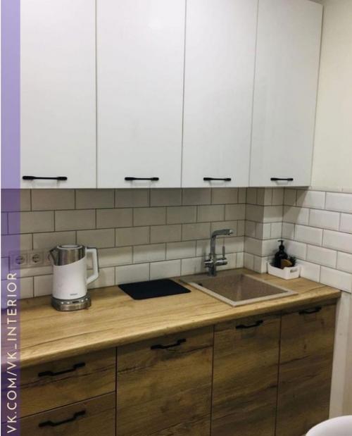 Маленькая кухня. В светлых тонах. 03