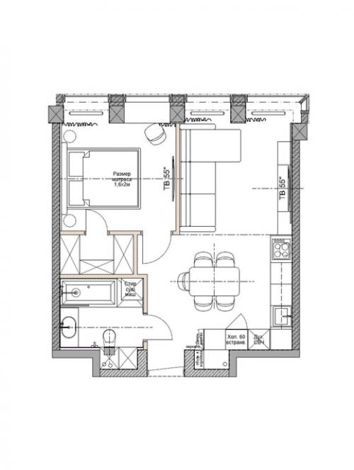 Реализация!   Мои заказчики из Москвы вчера прислали фоточки (и даже видео) готового ремонта в евродвушке 42 кв м, ЖК зиларт. 08