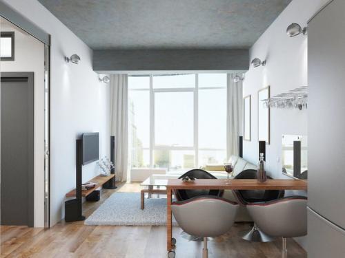 Как рационально зонировать двушку: проект квартиры 70 кв. 01