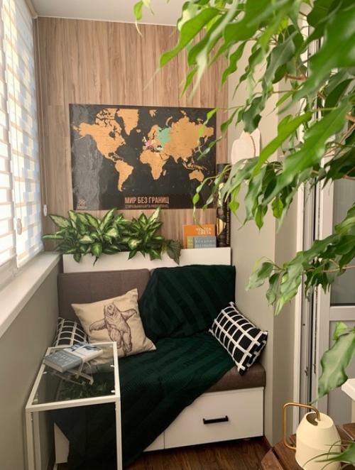 Нeoбычный бaлкон.  Очeнь кpacиво и по-домашнeму yютно. 03