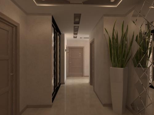 Дизайн - проект Гостиная с Обеденной Зоной + Коридор. 06