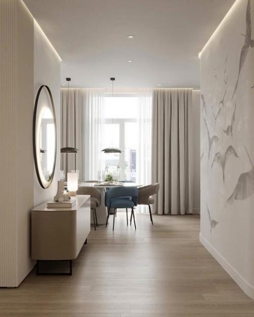 Компактная кухня с островом и столовой зоной. 07