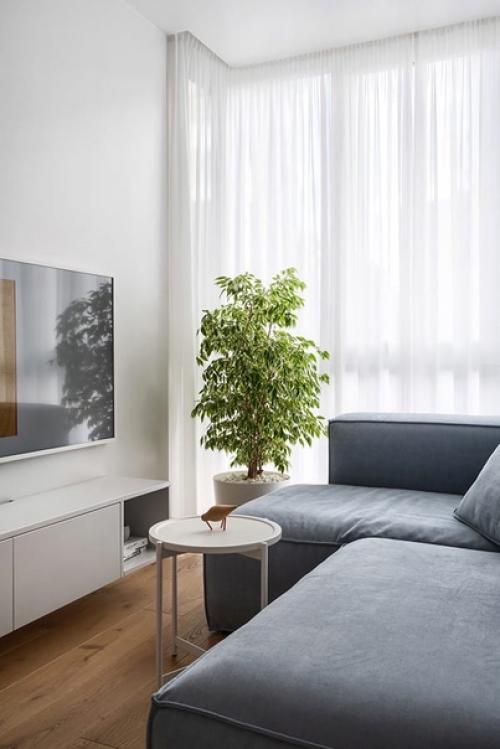 Дизайн интерьера кухни/гостиной в однокомнатной квартире для молодой девушки. 07