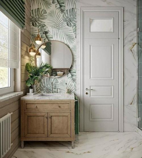 Бирюзовый оазис в ванной комнате. 05