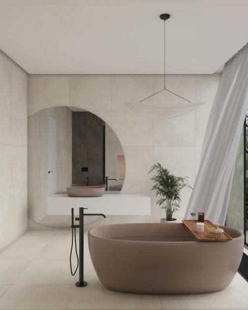 Визуализация ванной комнаты в стиле минимализм от @s. e. n. 0. r. i. t. a. 04