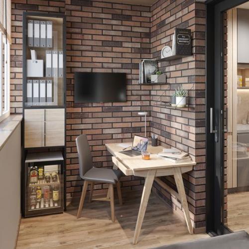 Оформление балкона в стиле Лофт. 04