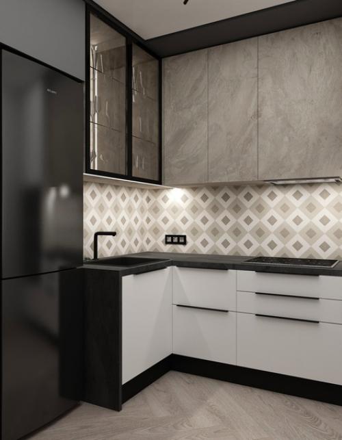 Интерьер прихожей - кухни - коридора. 03