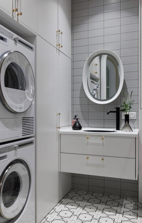 Дизайнеры Елена Гладкова и Марианна островская оформили богемный и очень атмосферный интерьер в двухкомнатной квартире площадью 54 кв. 03