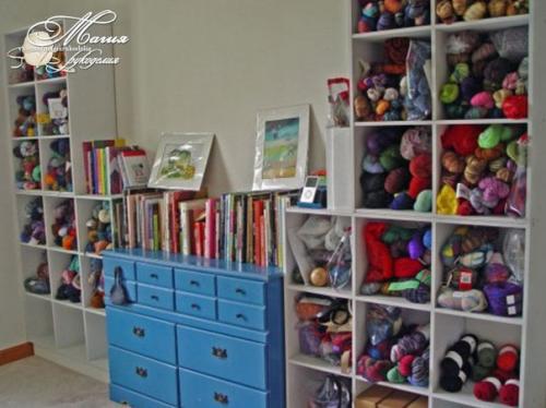 Как и где хранить пряжу - идеи. 06