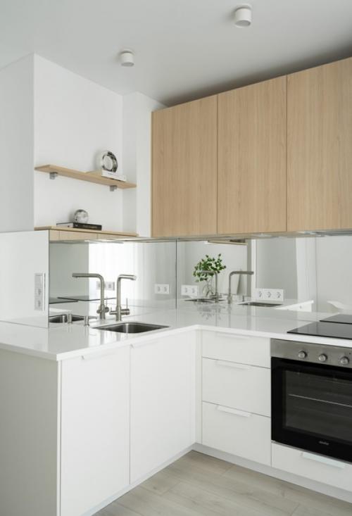 Светлый интерьер однокомнатной квартиры 38, 8 кв. 02