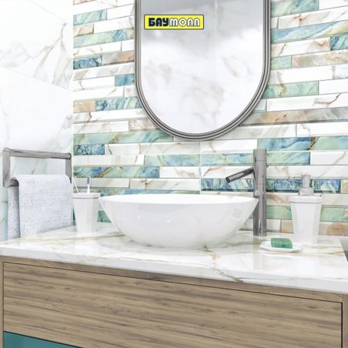 Один из основных материалов как для стен, так и для пола - это керамическая плитка. 01