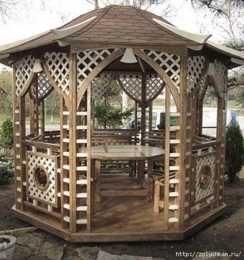 Подробный базовый проект 8-угольной беседки.