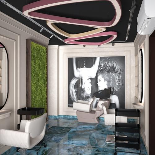 Я проектирую не только жилые интерьеры но и коммерческие - например этот салон красоты. 07