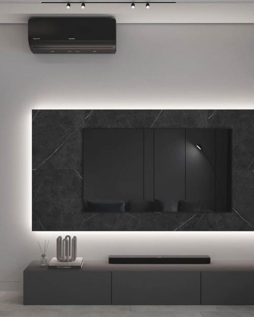 И ещё один вариант кухни - гостиной, но уже в монохромных тонах. 06