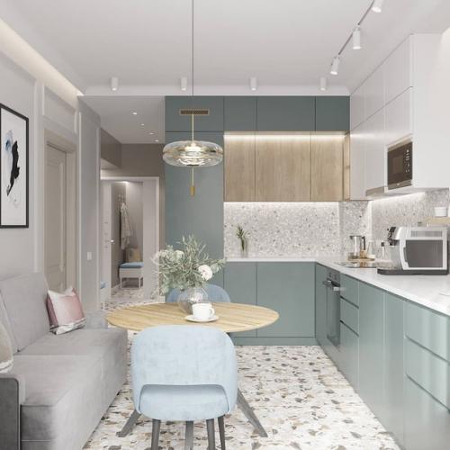 Дизайн - проект квартиры в спокойной цветовой гамме. 02