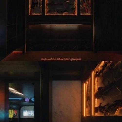 Настоящая фанатка Cyberpunk 2077 собирается сделать квартиру в стиле апартаментов из игры. 01