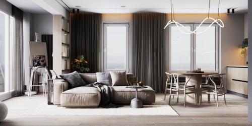 Проект интерьера, ЖК Сити Парк, Иркутск. 01