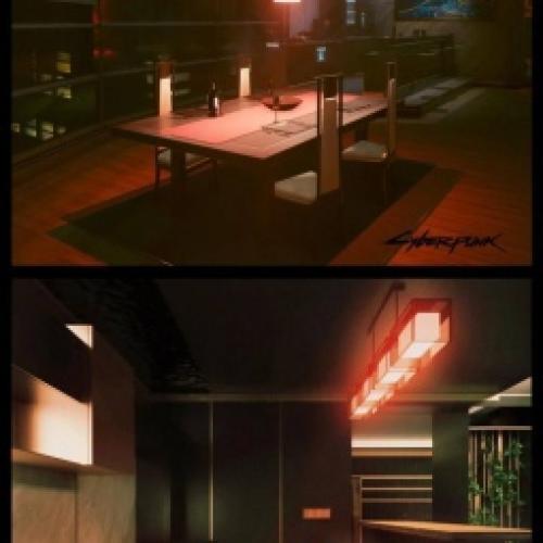Настоящая фанатка Cyberpunk 2077 собирается сделать квартиру в стиле апартаментов из игры. 05