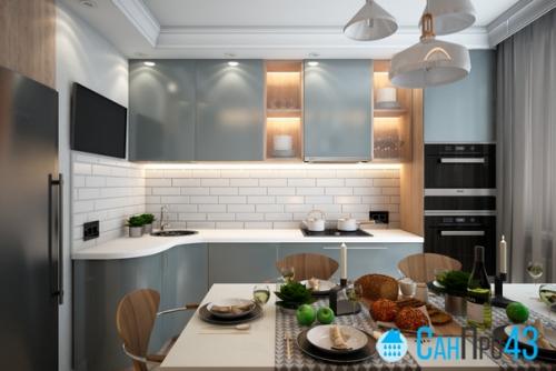 Продолжаем смотреть дизайн - проект квартиры на улице советской, 96 и мы переходим на кухню. 02