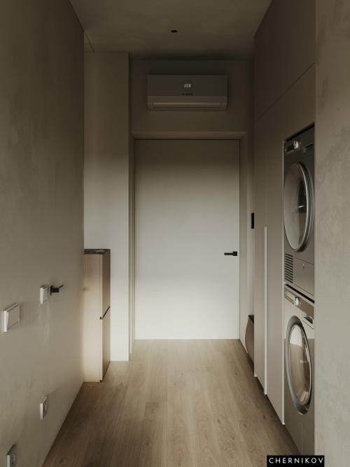 Проект просторной однокомнатной квартиры 53 м 2 в ЖК метрополия Сингапур в Москве. 09