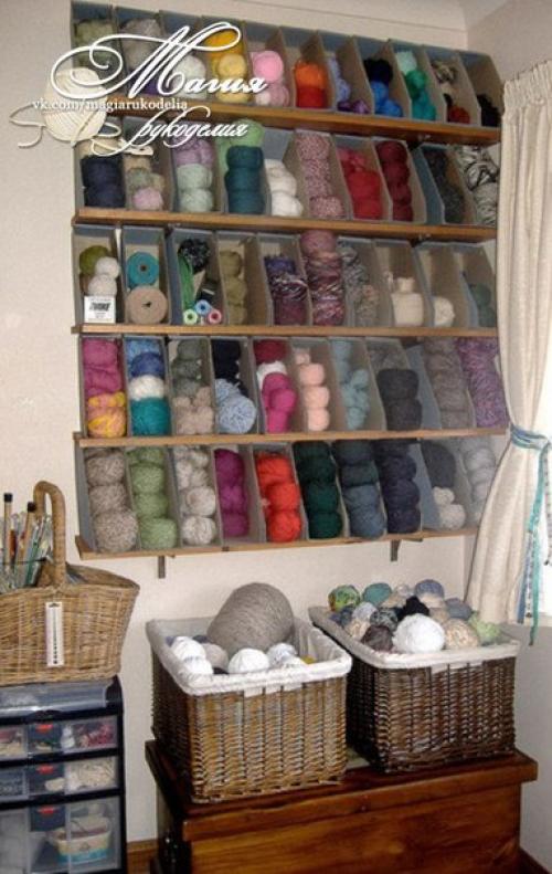 Как и где хранить пряжу - идеи. 05