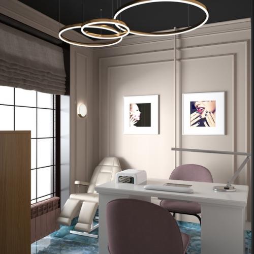 Я проектирую не только жилые интерьеры но и коммерческие - например этот салон красоты. 03