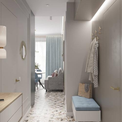 Дизайн - проект квартиры в спокойной цветовой гамме. 07