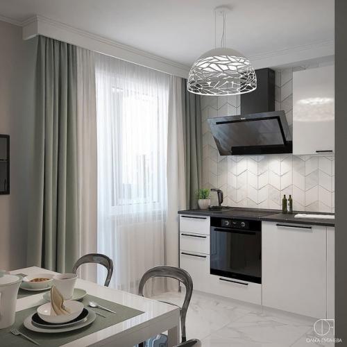 Дизайн проект просторной квартиры в пастельных оттенках. 01