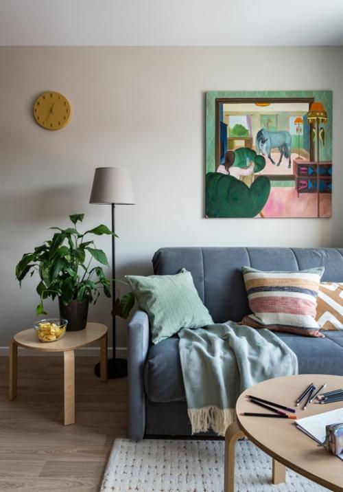 Без перепланировки: сочный интерьер типовой квартиры 88 м. 03