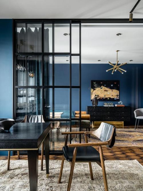 Реализованный интерьер квартиры с английским акцентом в Москве. 01